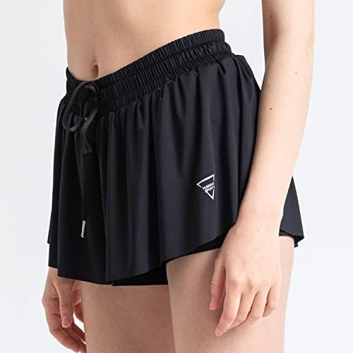 2 Опаковки Струящихся Спортни Къси панталони за Жени И Момичета, Спортни Къси Поли с Пеперуда, Сладки Спортни
