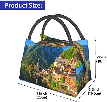 Чанта за обяд с панорамен принтом Evealyn Village - Обяд-Бокс Преносими богат на функции Термоизоляционная чанта,