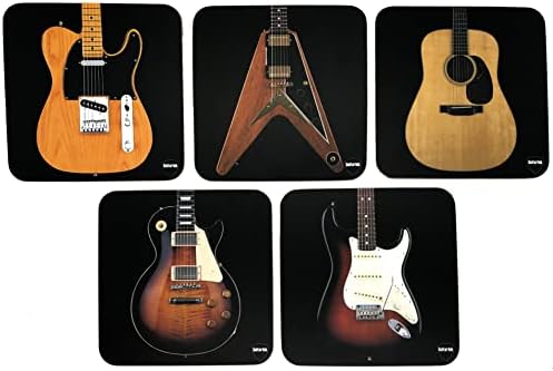 Portola Sky Guitar Ink - Набор на каботажните за китара / 5 Красиви Много Големи каботажните Класическа форма на китара, 4,5 x 4,5