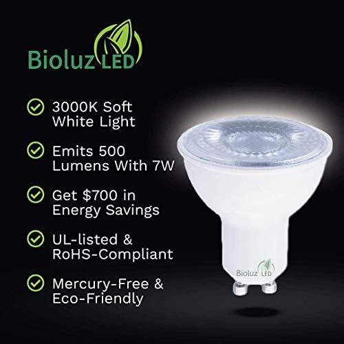 6 X led лампи Bioluz LED GU10 с регулируема яркост от 3000 До За вътрешна и външна употреба 50 W Смяна на халогенна