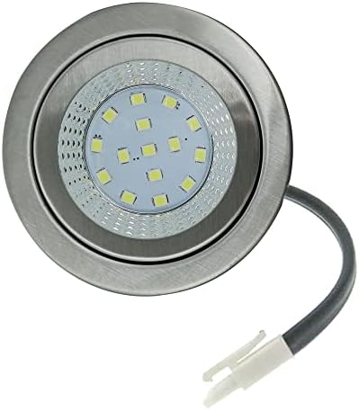 Комплект от 2 теми, 1,5 W led лампа за абсорбатори печки, 12 vdc, 60 мм Отвор за шкафа, лампата под шкаф, Една