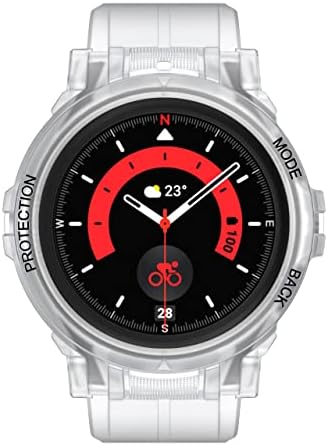 AISPORTS Съвместима за Samsung Galaxy Watch 5/4 40 мм Силиконов каучук с броня, Мек Силиконов TPU Здрав Удароустойчив Броня корпус Защитен калъф с каишка за Galaxy Watch 5/4 40 мм