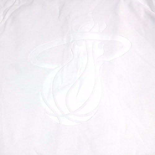 Мъжки топло яке професионално намаляване на адидас Miami Heat NBA White -17 Излиза Автентичната екип на