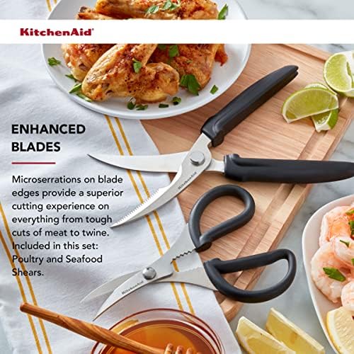 Комплект Универсални ножици за птиче месо и морски дарове KitchenAid от Неръждаема стомана с Меки дръжки, 2