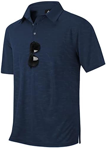 LLdress Мъжки Ризи Поло Влагоотводящая Риза за голф Dry Fit Performance С Къс ръкав