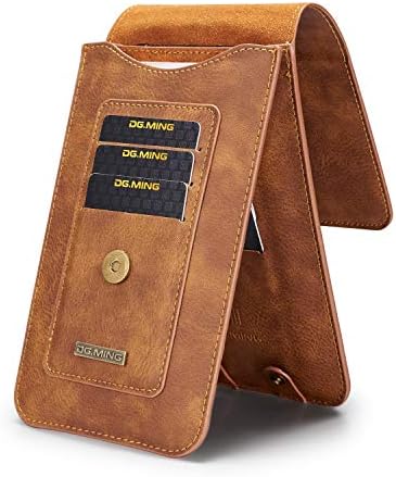 Чанта-кобур за телефон от естествена кожа, чанта-кобур за iPhone SE 2020 X XR XS 11 6 7 8, Samsung S8, S9, s10e, A10e, A20e, калъф-чантата за колан с клипс + слот за карти, Двуслойни Универсален К