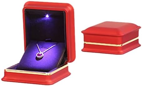 CXDTBH Сватбена кутия за пръстени с led подсветка, за Годеж, Луксозен Подарък кутия-органайзер за бижута с Пиано