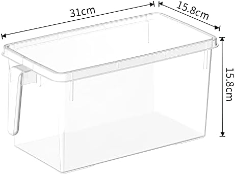 Органайзер за хладилник Cetomo 6,5 л * 4 Опаковки, Кутии-Организаторите за Хладилник с Капак, Организаторите