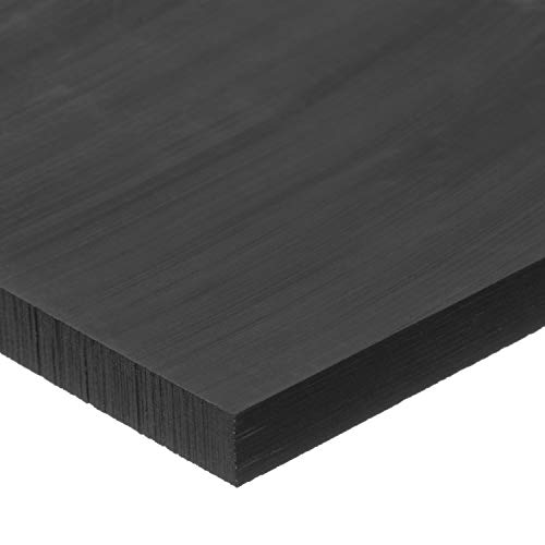 Черен лист от полиетилен UHMW с Дебелина 1-1 / 4 инча x 24 инча ширина x 24 инча Дължина