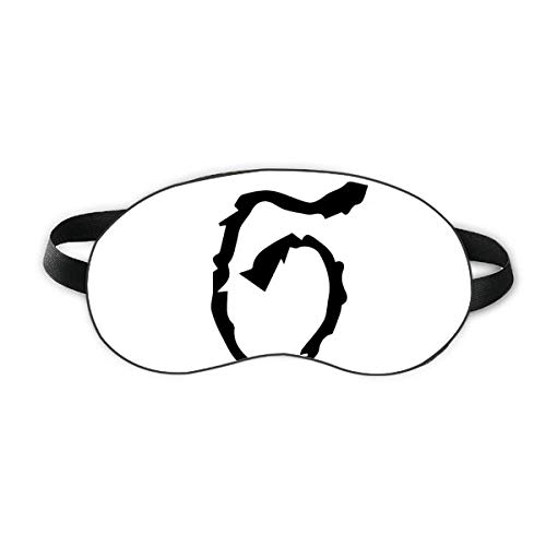 Гръцката Азбука Sigma Черен силует Sleep Eye Shield Мека Нощна Превръзка На Очите Козирка