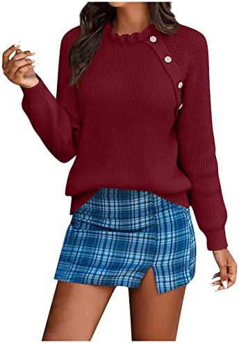 Жена Дълга Жилетка, Пуловер, Обикновен Пуловер Копчета с една вълнообразна деколте, Жилетка, Пуловер Голям размер