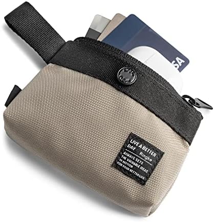 Мини чанта Ringke [Миниатюрна двустранен чанта] Найлонова чанта, Малка чанта за AirPods, Galaxy Рецептори, жак