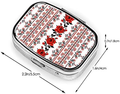 Ewmar Преносим Кутия За съхранение Таблетки От Неръждаема Стомана Кутия за Хапчета Малък Контейнер за Таблетки за Джоба/ Чантата за Пътуване