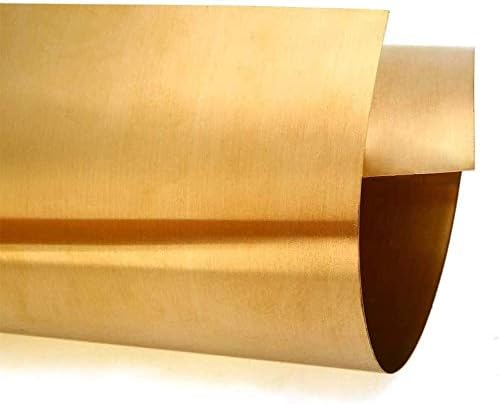 Месинг лист HUILUN Латунная Метална тонколистовая фолио плоча 50 mm x 1000 mm, месингови плочи 0.7 mm x 50 mm x 1000 mm (Размер: 0,7 mm x 50 mm x 1000 mm)