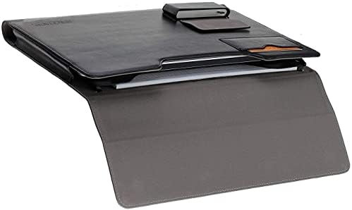 Калъф-за награда от черна кожа Broonel - Съвместим с 17-инчов ультралегким лаптоп LG Грам 17Z90P
