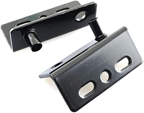 PSCCO 2 комплекта Врата Ротационни електрически Вериги с Облицовки, Удебелени Черни Правоъгълни Въртяща се Панта Обков Аксесоари