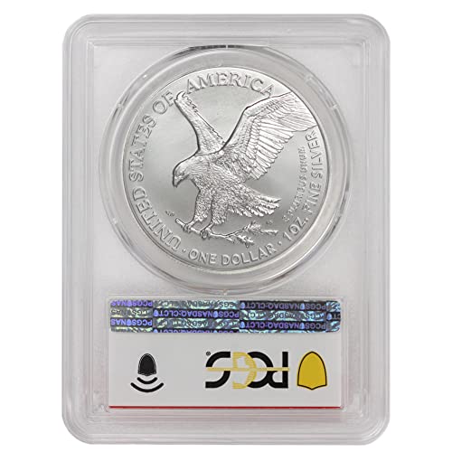 2021 (И) 1 унция на американския скъпоценен камък Silver Eagle в необращенном вид (тип 2 - T-2 - Първия удар - Пусната от монетния двор в Сан Франциско- Спешно издаване) от CoinFolio з?
