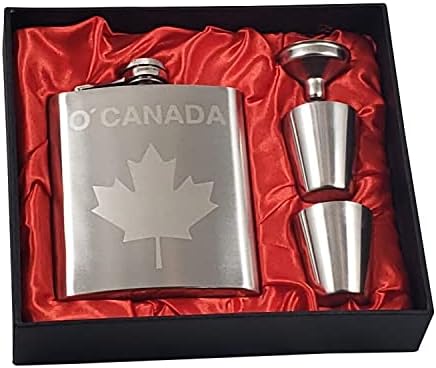 Подаръчен комплект от канадската флакони с обем 7 мл, с гравиран във формата на кленов лист