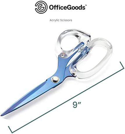 9-инчови ножици от акрил и неръждаема стомана OfficeGoods - Модерен стилен дизайн за дома, офиса или училището