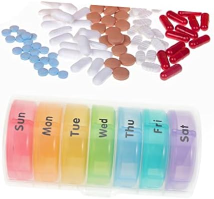 Хапчета Healifty Pillbox Седмични Хапчета Таблетки за лекарства Преносима Кутия за Хапчета Лекарство В седмицата