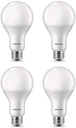 Led матова лампа Philips А21 без трептене, ефект топла светлина, с регулируема яркост, технология EyeComfort,