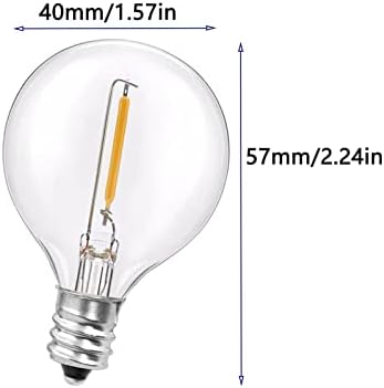 Lxcom Lighting 25 Бр 3 В G40 Глобус на електрическата Крушка Струнен Лампа Реколта Led Лампа с нажежаема Жичка