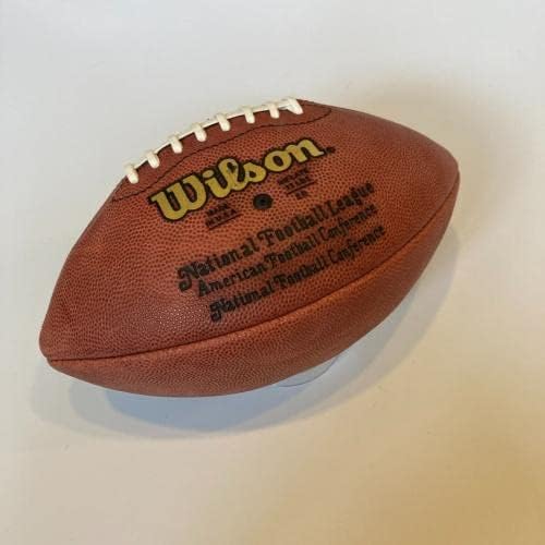 Лари Чонка 1972 17-0 е Идеалният сезон, Подписан Wilson NFL Football Game JSA - Футболни топки с автографи