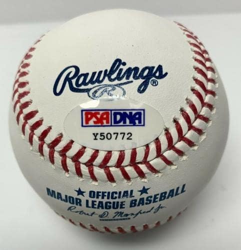 Мат Шумейкър подписа PSA Fear the Beard МЕЙДЖЪР лийг бейзбол Y50772 - Бейзболни топки с автографи