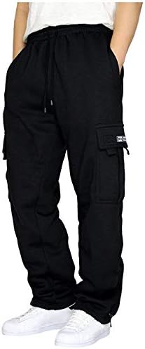Мъжки Флисовые Спортни Панталони-Карго-Тежки тежести с Еластична гумена лента За Кръста, Спортни Панталони за