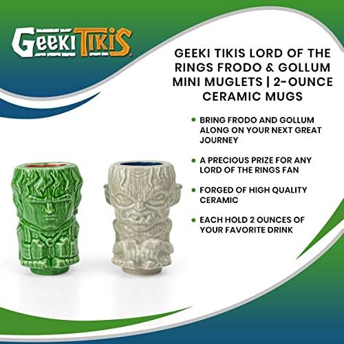 Комплект мини-steins Geeki Tikis Властелинът на Пръстените Фродо и ам-гъл | Официални Подбрани Чашки в стил Властелинът на Пръстените в стил Тики | Керамични чаши с тегло 2 г?