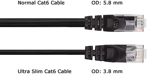 Кабел има значение: 1 Комплект экранированного Ethernet кабел основа cat6a (SSTP, SFTP) с дължина 200 метра без довършителни черен на цвят и 5 Комплекта 14 крак ултра-тънък Ethernet ка?