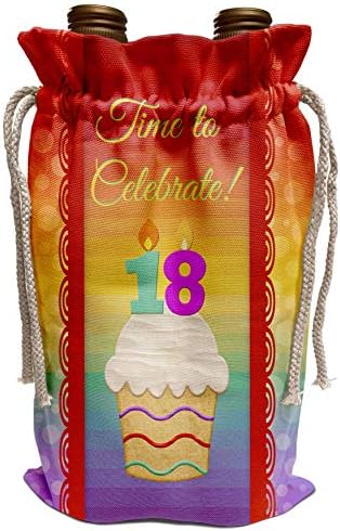 Дизайн на покана за рожден Ден 3dRose Beverly Turner - Cupcake, Брой Свещи, Време, в Поканата за честването