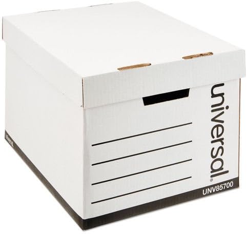 Универсални Кутии Средно мито с панти капак за писма / Юридически файлове, 12 X 15 X 10, Бели, 12 бр /Кашон
