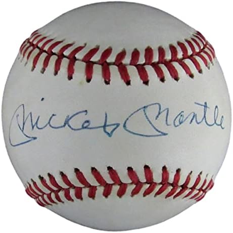 Бейзболни топки с автограф от Мики Мэнтла ХОФА, подписани OAL, Ню Йорк Янкис PSA / Бейзболни Топки С ДНК-автограф