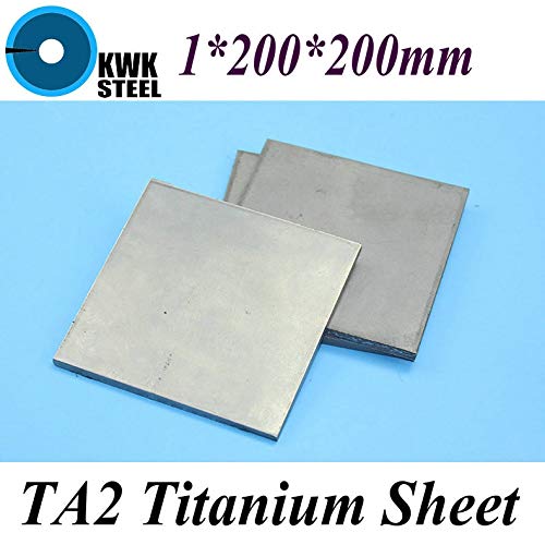 Anncus Титан лист 1 * 200 * 200 мм UNS Gr1 TA2 От чист титан Ti Plate Промишленост или материал DIY