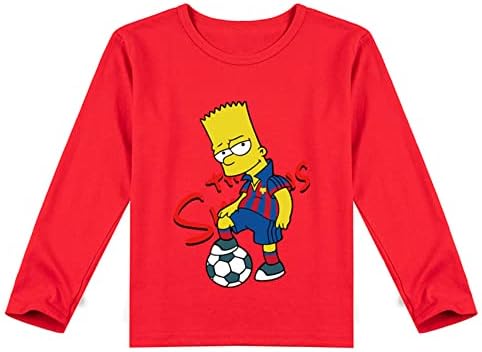 AteeCP/ Тениска с дълъг ръкав семейство Симпсън, Всекидневни Пуловер За деца, Блузи, Лека hoody с кръгло деколте