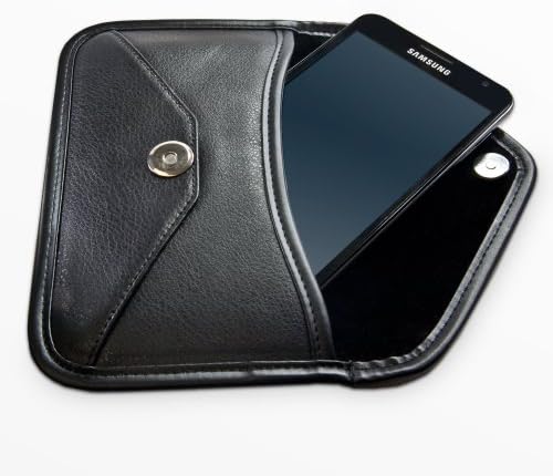 Калъф BoxWave, който е Съвместим с Samsung Galaxy J7 Duo (Case by BoxWave) - Луксозни Кожена чанта-месинджър,