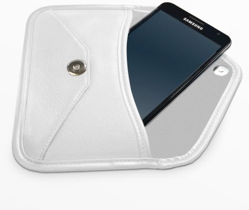 Калъф BoxWave, който е Съвместим с Samsung Galaxy A20 (Case by BoxWave) - Луксозни Кожена чанта-месинджър, дизайн