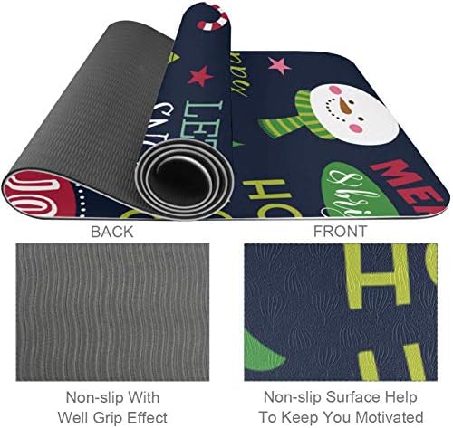 DJROW килимче За Йога Цветни Сладък Коледен Модел Натурален Подложка За Упражнения Пилатес Екологично Чист Подложка