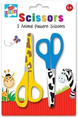 2 x Детски Ножици с изображение на Животни За Училище за изкуства и занаяти