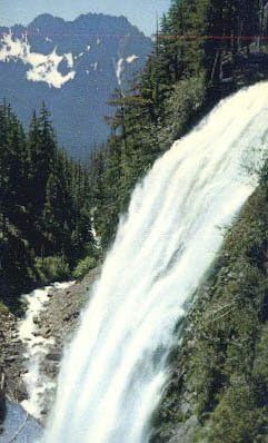 Пощенска картичка с водопад Нарада, Вашингтон