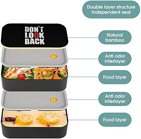 Не Поглеждай Назад Двупластова Кутия за обяд Bento с Набор от ястия Штабелируемый Контейнер за Обяд включва 2 Контейнера