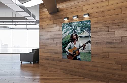 Плакат на Боб Марли в рамката на SpiritualHands, монтиран на стената фигура на Музикант върху платно, в дървена