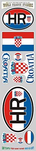 Хърватия 10 Набор от Стикери Хърватски Флаг Броня Стикер стикер автомобил под Наем на Лаптоп