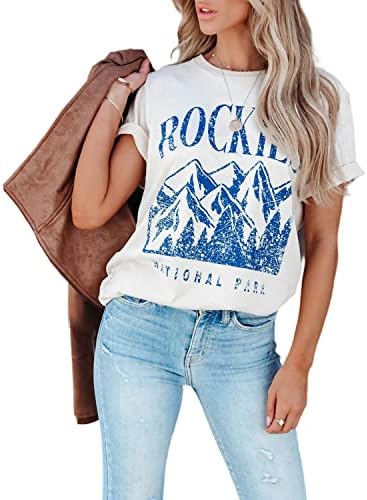 Тениска за туризъм в Национален парк Анбекн, Забавна Тениска За Планински Къмпинг, Ежедневни Ризи За Пътуване С Къс Ръкав