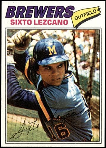 1977 Topps 185 Сиксто Лезкано Милуоки Брюэрз (Бейзболна картичка) Ню Йорк /MT Brewers