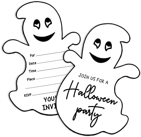 REWIDPARTY Покани Картички на парти с Духове на Хелоуин с Конвертами (Комплект от 15) Във формата на Използваеми
