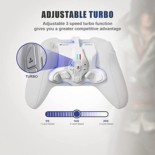 Безжичен бутон за връщане на Xbox контролера на Xbox серия S/X, Бутони за управление на контролер за Xbox серия S/X/Xbox One/PS4/Switch/PC, Поддръжка на Turbo/Макро/Аудиоразъема (стандарт
