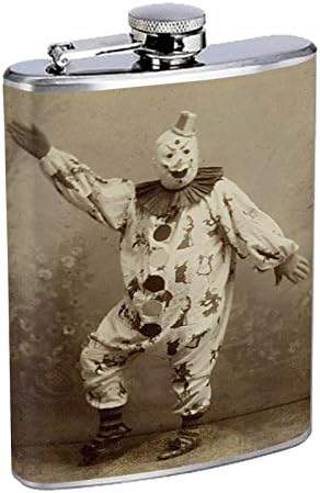 Стилна фляжка от неръждаема стомана с винтажным дизайн Зловещи клоуни 004 8 грама