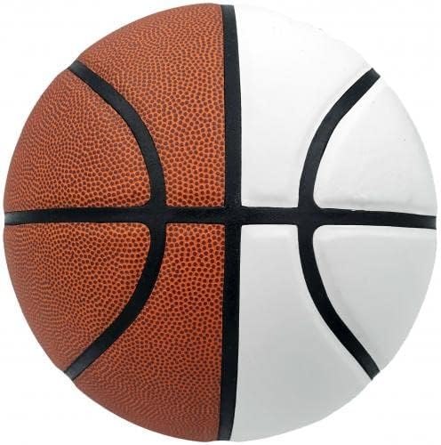 Баскетболна топка с бяло лого Gonzaga Bulldogs с автограф Кори Кисперта Go Zags! MCS Holo Stock 194802 - Баскетболни